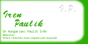 iren paulik business card